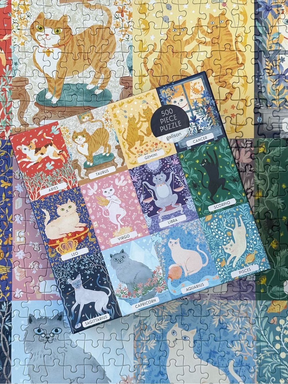 Galison “Cat Zodiac” 500 piece puzzle